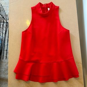 Anthropologie red peplum shirt size small never worn!